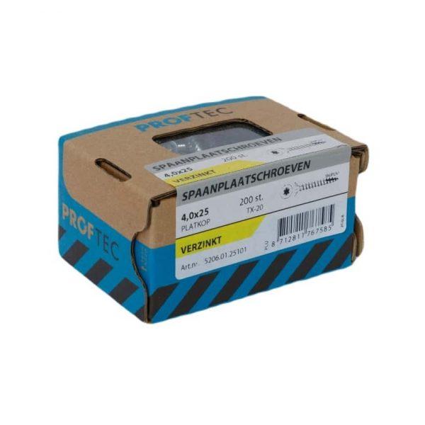 Proftec spaanplaatschroef verzinkt platkop TORX