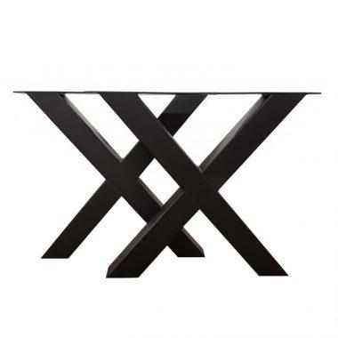 Eettafelpoot X zwart – hoogte 72 cm – breedte 76 cm
