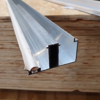 Alu Begin/Eindprofiel/zijdrager 16 mm (voorgerubberd randprofiel L)