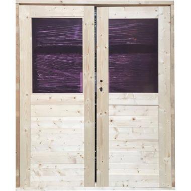 Blokhut deur glas 150x180 cm NR 27