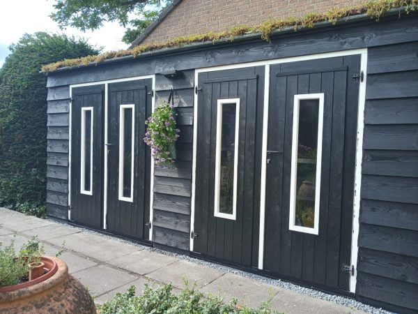 Blokhut deur glas 150x180 cm NR 26