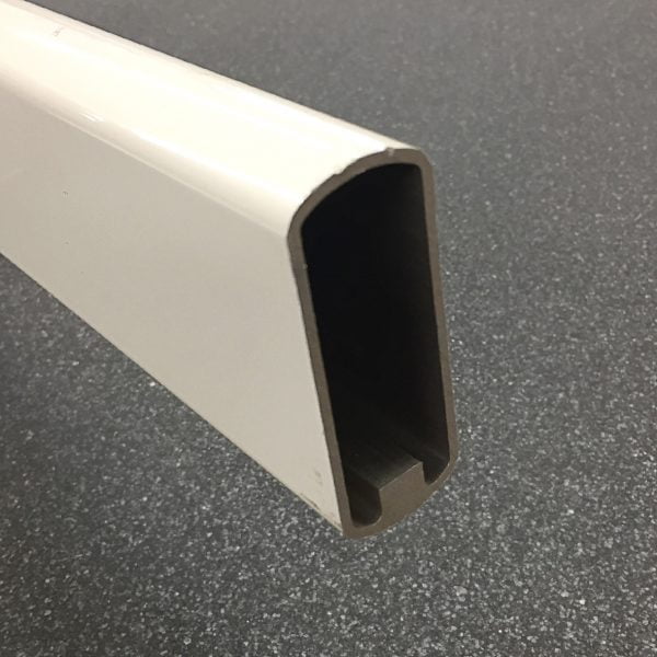 Trapleuning rechthoekig aluminium Wit ±27x70 mm Trapleuning rechthoekig aluminium Wit ±27x70 mm