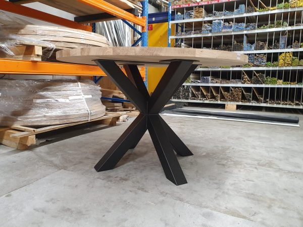 Massief eiken tafelblad rond