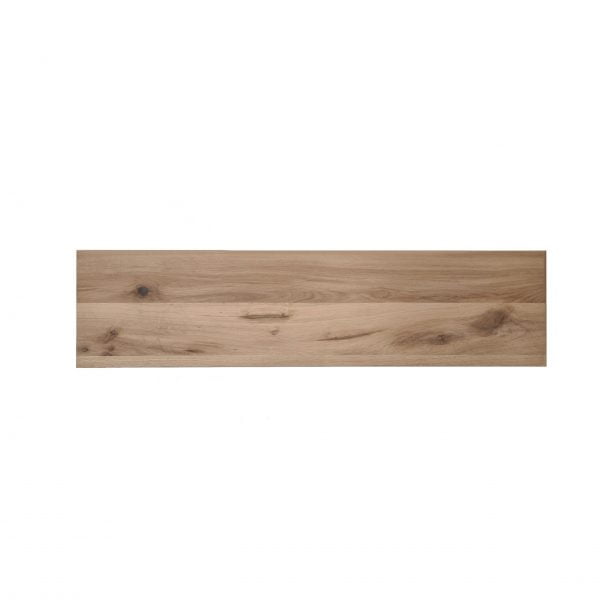 Massief eiken wandplank met rechte kant 40 mm