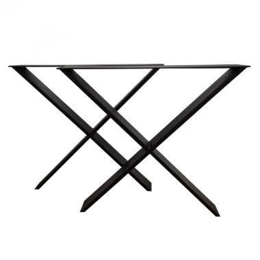 Eettafelpoot X zwart – hoogte 72 cm – breedte 80 cm