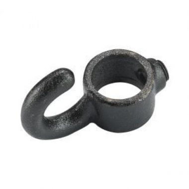 Koppelstuk zwart Ø28mm haak