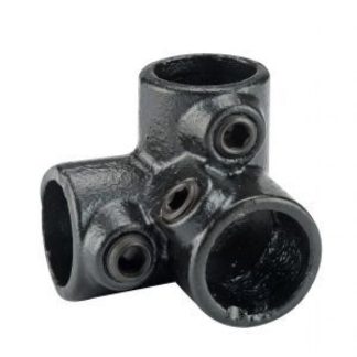 Koppelstuk zwart Ø28mm hoek (3 buizen)