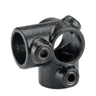 Koppelstuk zwart Ø28mm hoek/kruis