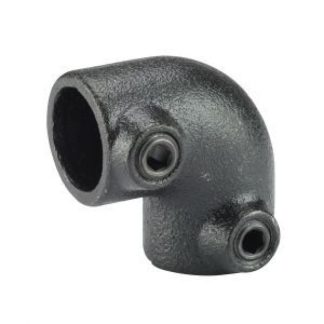 Koppelstuk zwart Ø28mm hoekstuk 90gr.