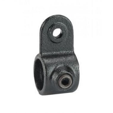 Koppelstuk zwart Ø28mm plaatbevestiging enkel