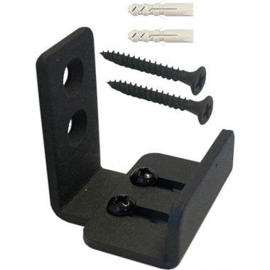 Deurgeleider wandbevestiging zwart t.b.v. sleuf