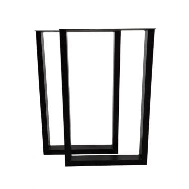 Bartafelpoot zwart gepoedercoat U-poot 8x4 cm