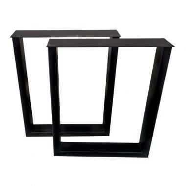 Eettafelpoot U zwart – hoogte 72 cm – breedte 57 cm