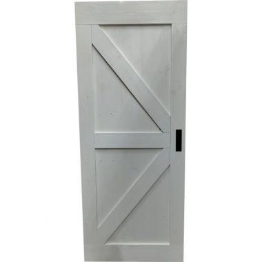 Schuifdeur Steigerhout Wit 99x244 cm