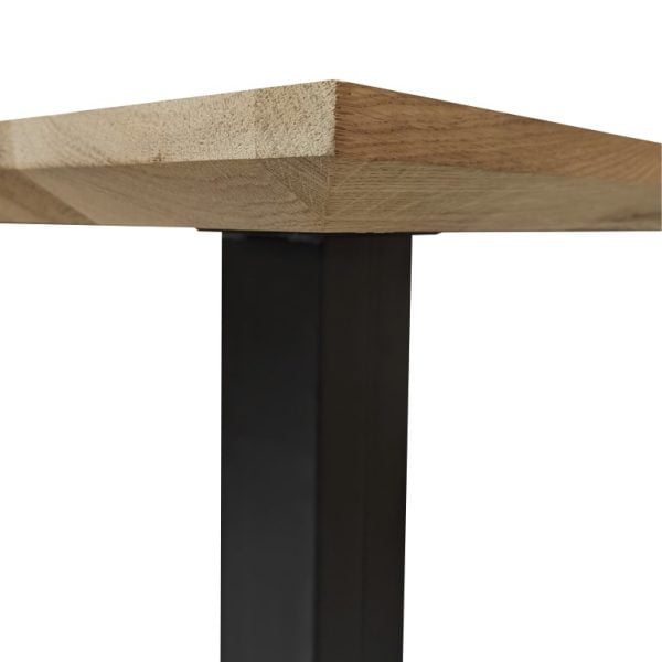 Massief eiken tafelblad 40 mm recht verjongd