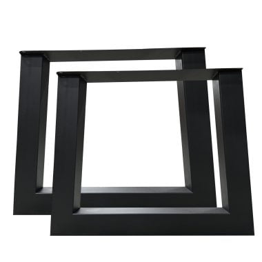 Eettafelpoot Trapezium zwart – hoogte 72 cm – breedte 80 cm