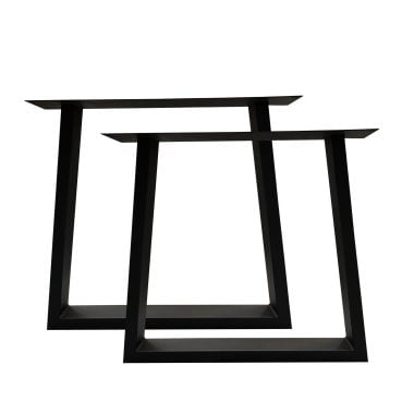 Eettafelpoot Trapezium zwart – hoogte 72 cm – breedte 80 cm