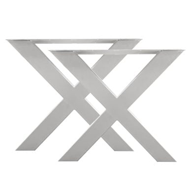 Eettafelpoot X wit – hoogte 71 cm – breedte 80 cm