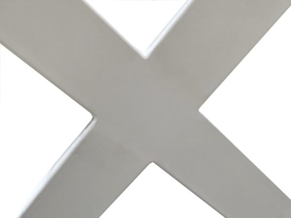 Tafelpoot staal wit gepoedercoat X-poot 10x10 cm