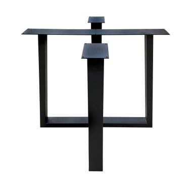 Eettafelpoot Trapezium zwart – hoogte 72 cm – breedte 85 cm