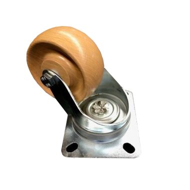 Zwenkwiel hout met profiel geschuurd en gelakt 8 cm Doorsnee: 8 cm 3,5 mm dik Bevestigingsplaat: 8x10 cm Elders €6,50  nu dumpprijs €1,95 per stuk