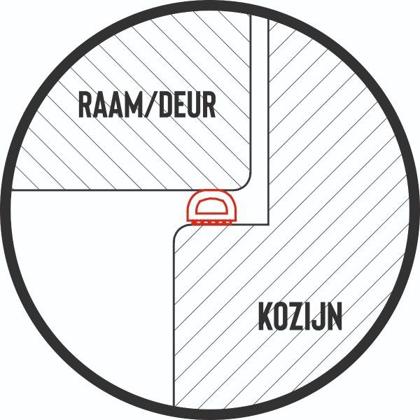 D-tochtband wit 9x6 mm zelfklevend 7,5 m D-tochtband wit 9x6 mm zelfklevend 7,5 m