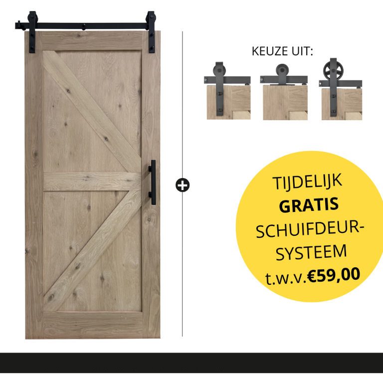 Eiken schuifdeur