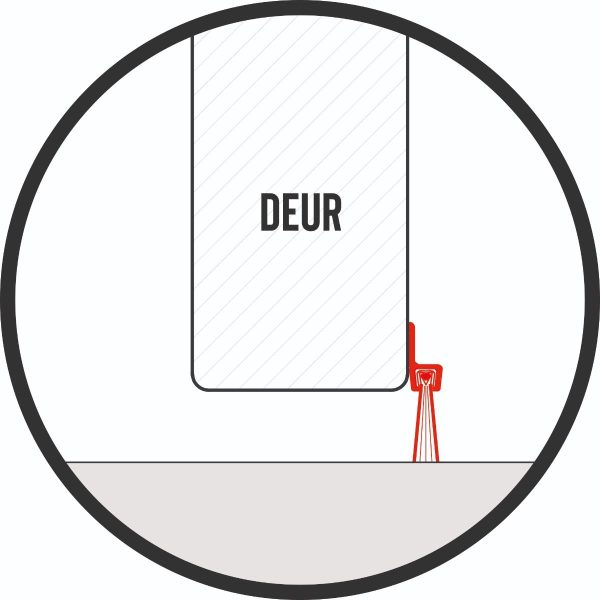 Tochtprofiel binnendeur zelfklevend wit met borstel 42 mm 1m