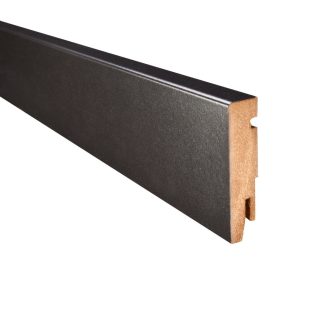MDF plint zwart recht 18x75 mm 240 cm