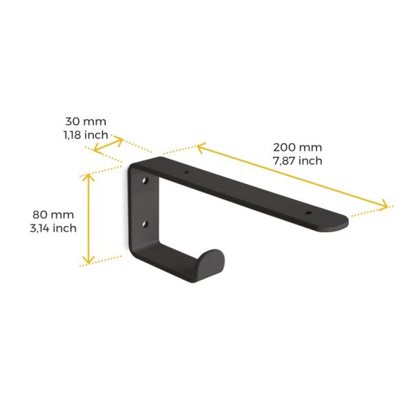 Plankdrager Parijs zwart (set a 2 stuks)