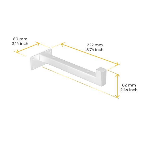 Plankdrager Sidney wit (set a 2 stuks)