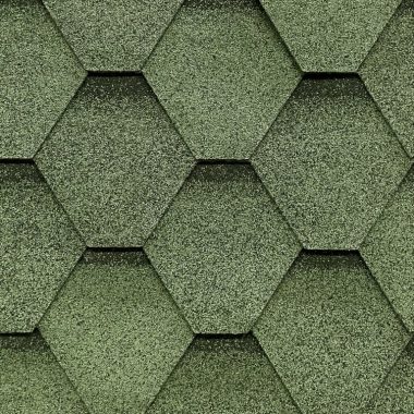 Dakshingles hexagonaal Groen