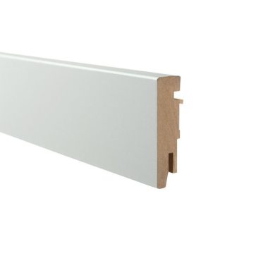 MDF plint wit recht 18x75 mm 240 cm
