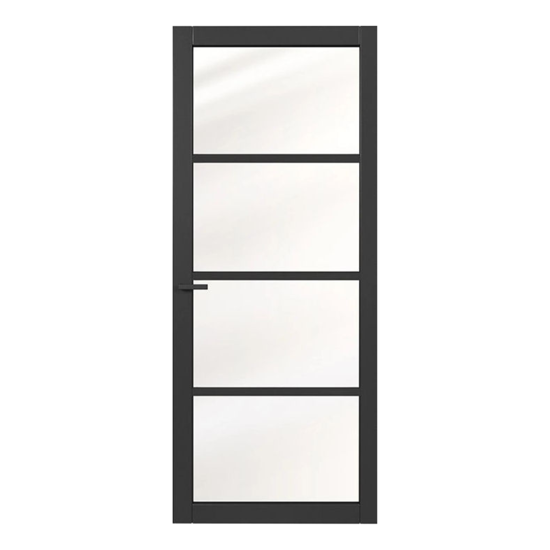 Industriele-binnendeur-Staallook-Pronto-Legno-zwart-4-ruits