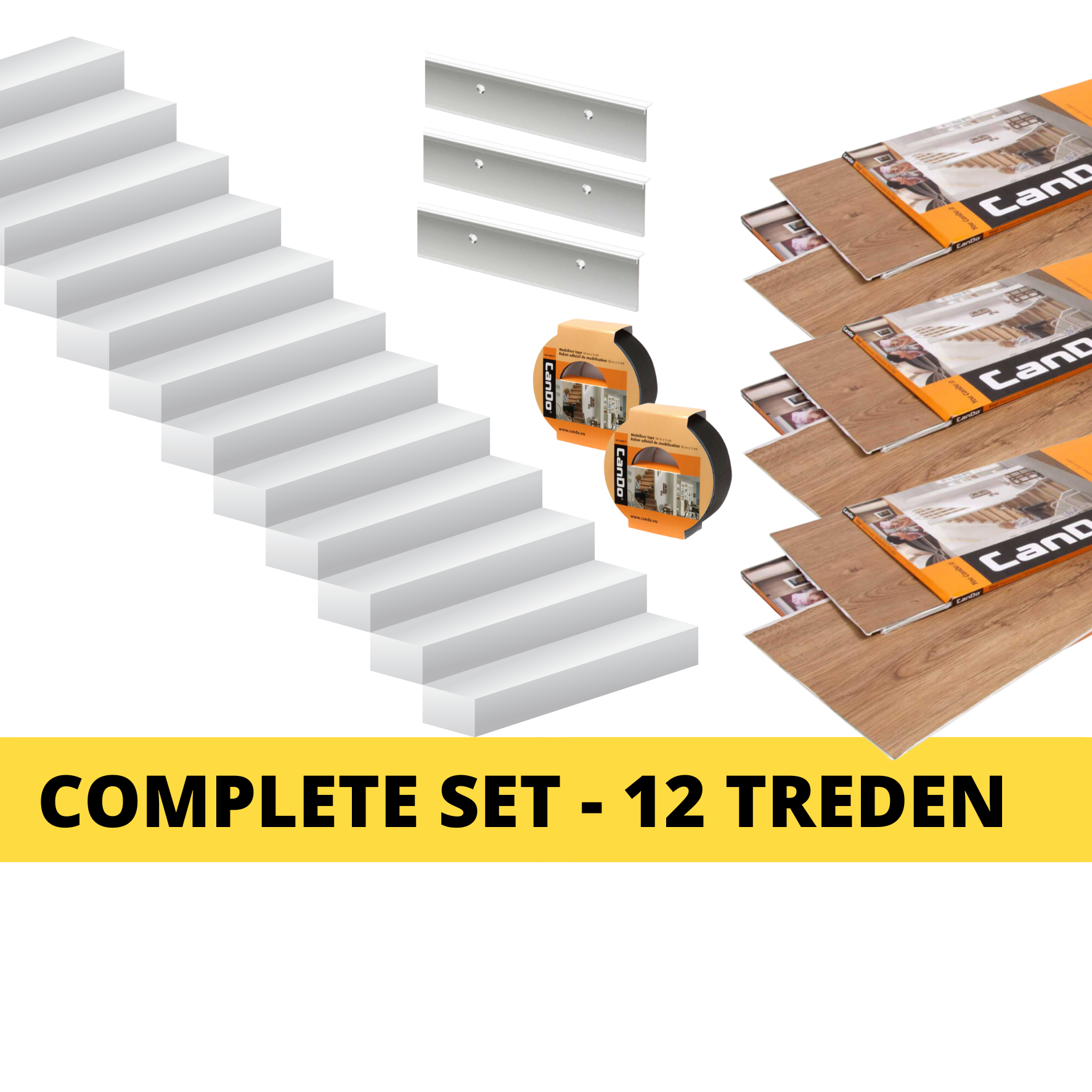 Set CanDo Vinyl Traprenovatie Blond Eiken