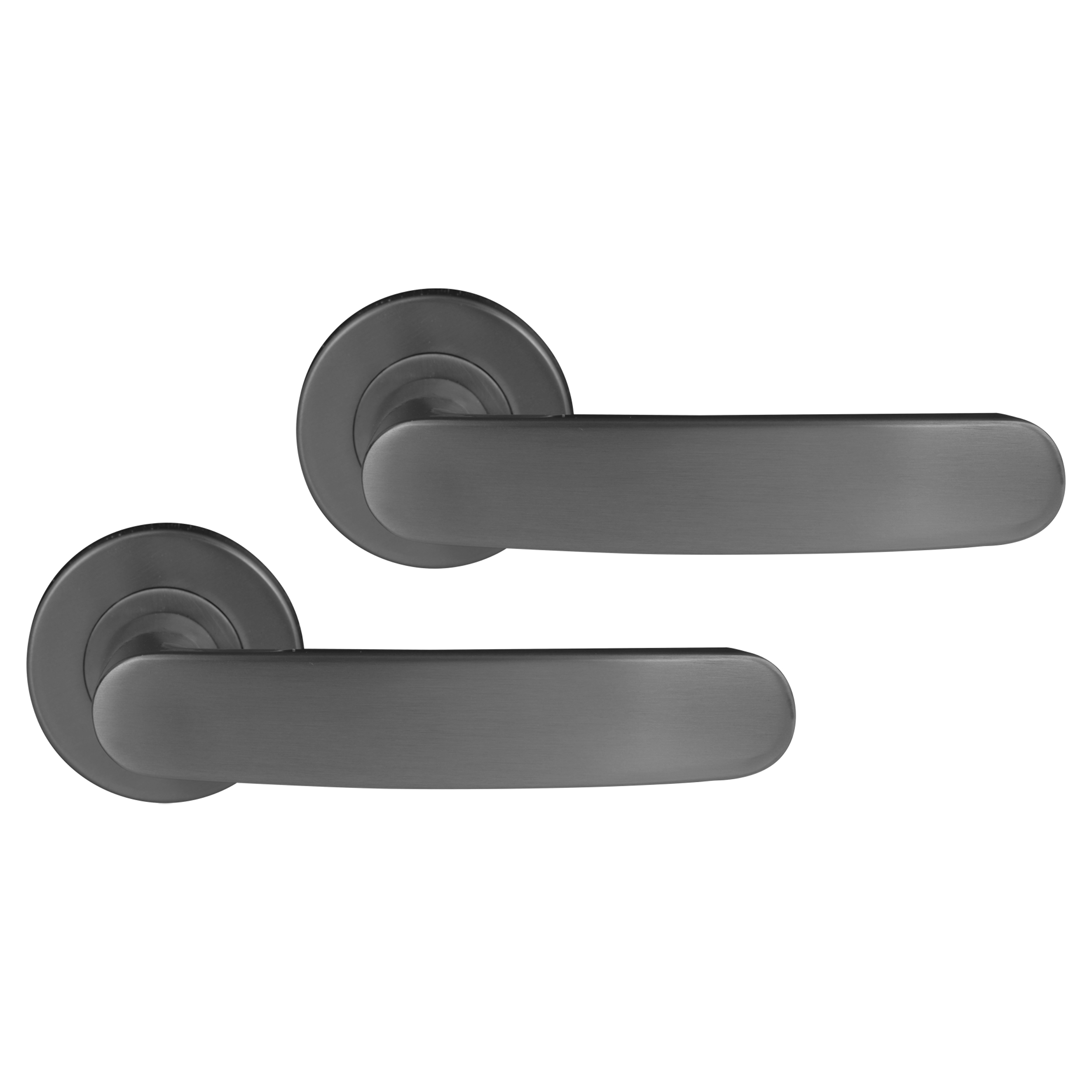 Differnz Eindhoven deurkruk Rond rozet - Blind - Gun metal