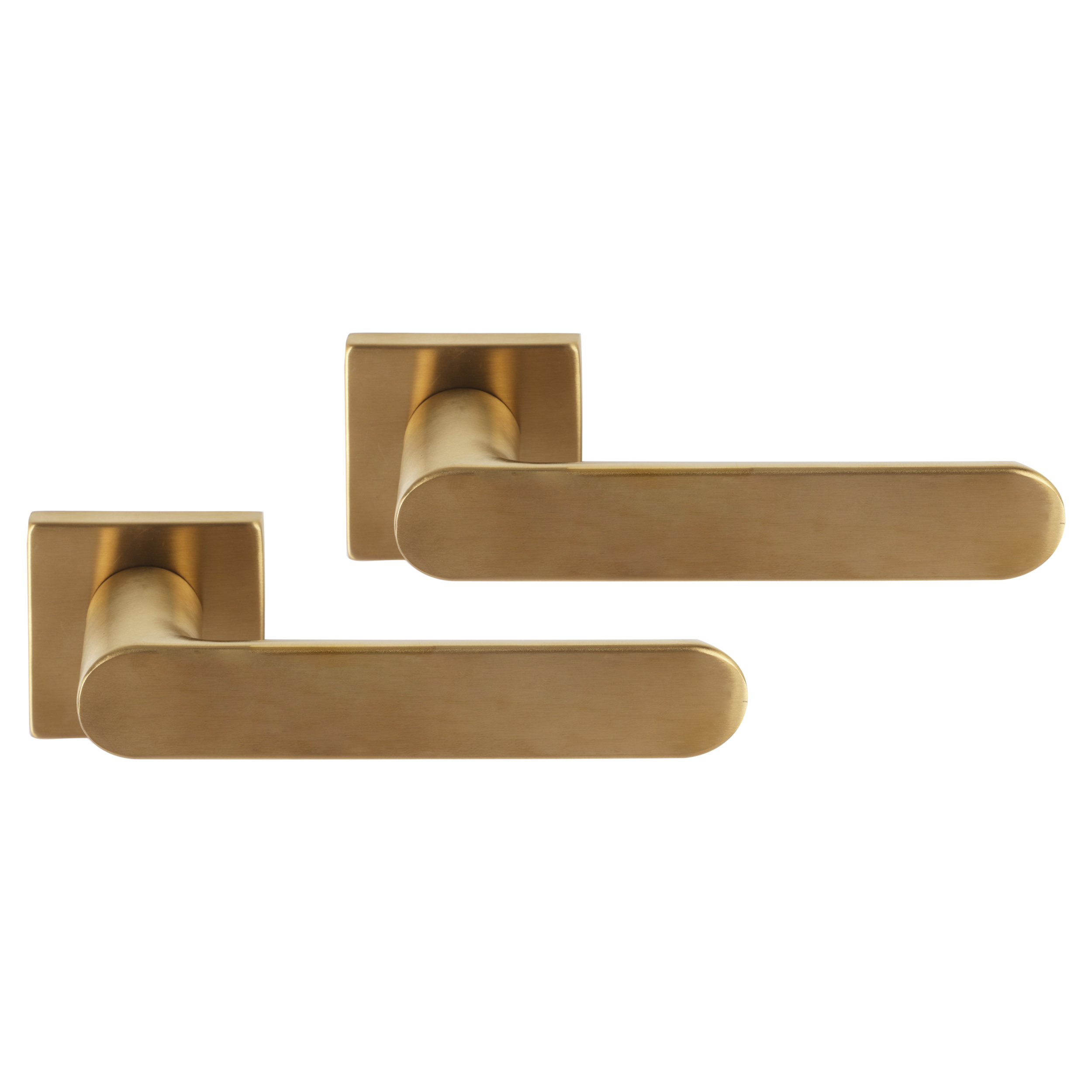 Differnz Eindhoven deurkruk Vierkant rozet - Blind - Goud