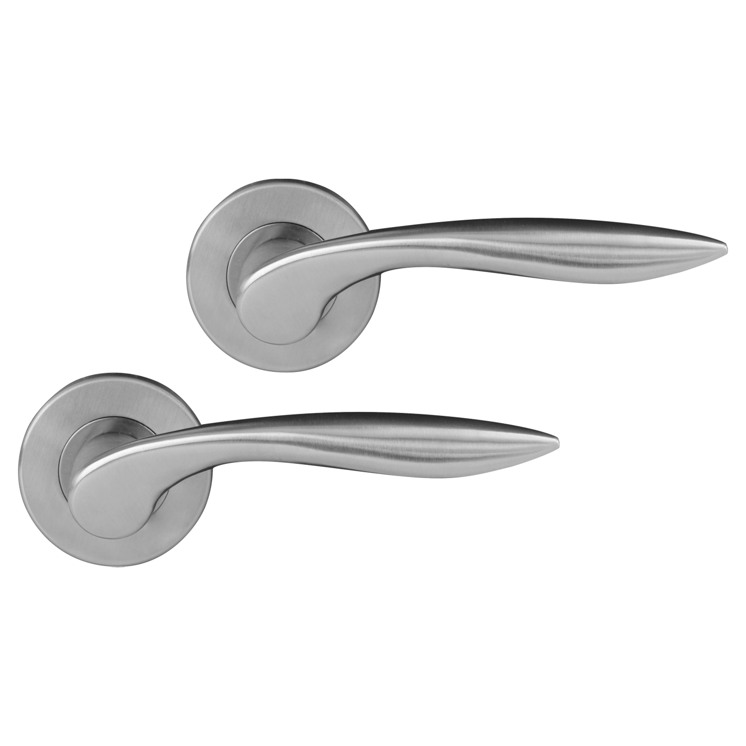 Differnz Groningen deurkruk Rond rozet - Blind - Mat chroom