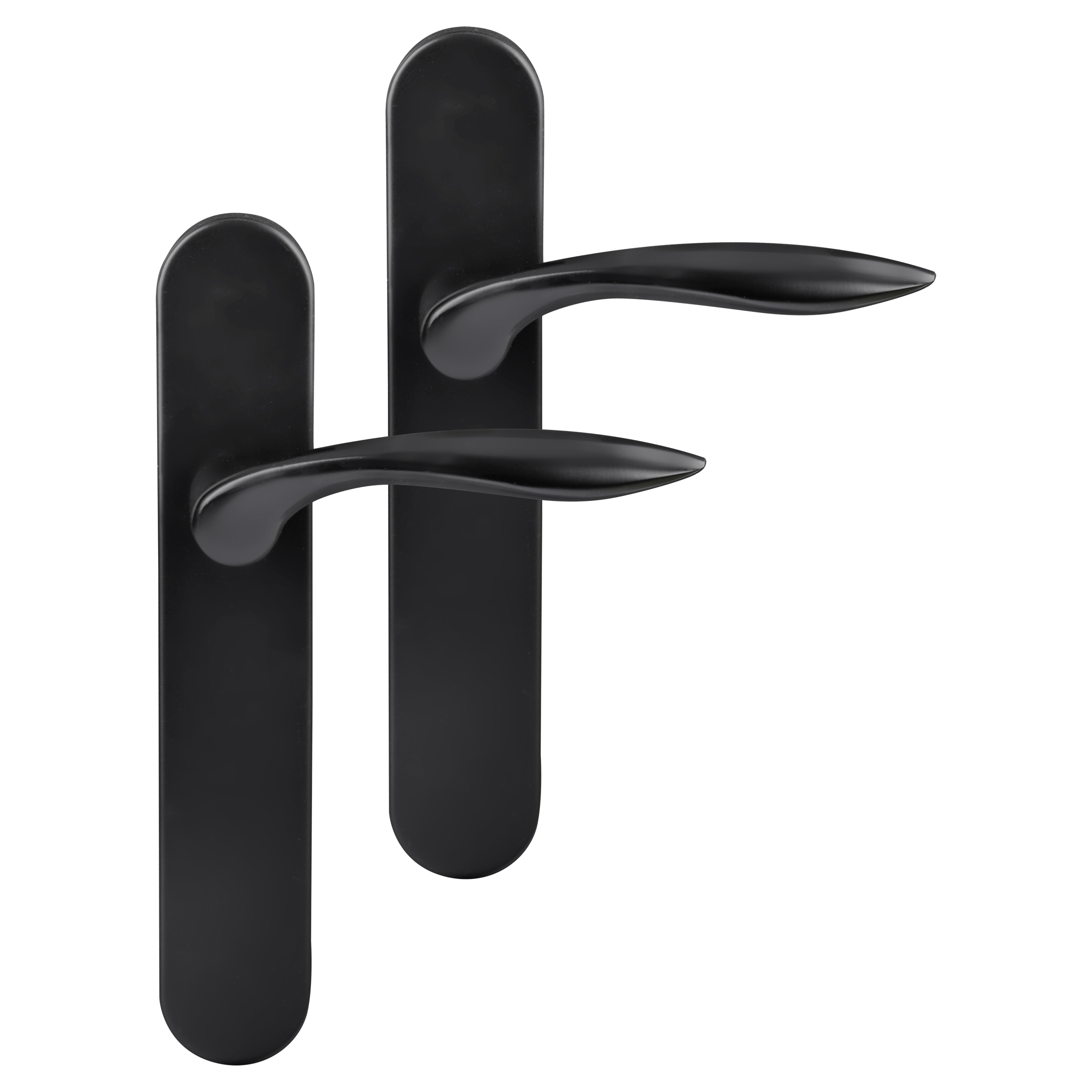 Differnz Groningen deurkruk Ovaal schild - Blind - Zwart