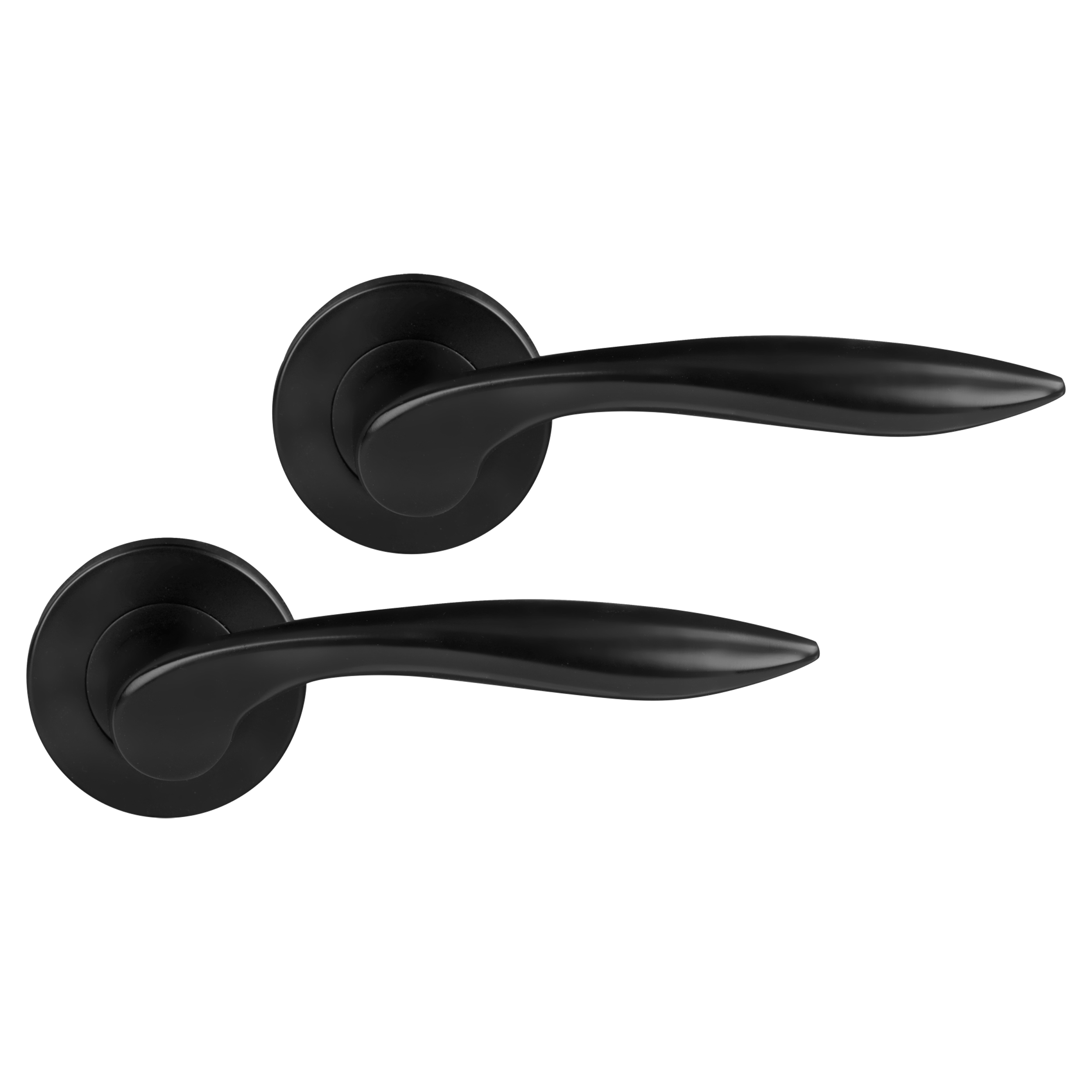 Differnz Groningen deurkruk Rond rozet - Blind - Zwart