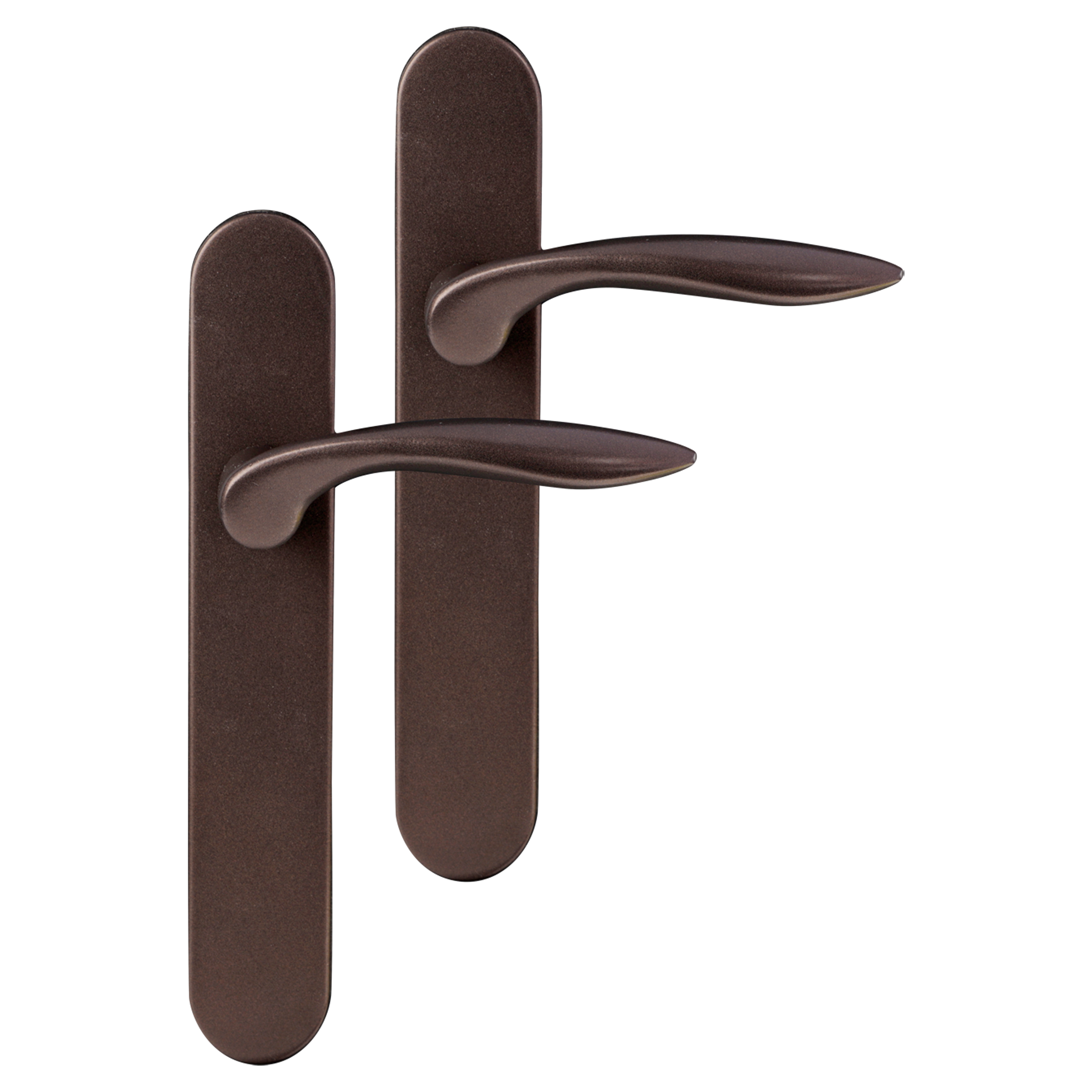 Differnz Groningen deurkruk Ovaal schild - Blind - Brons