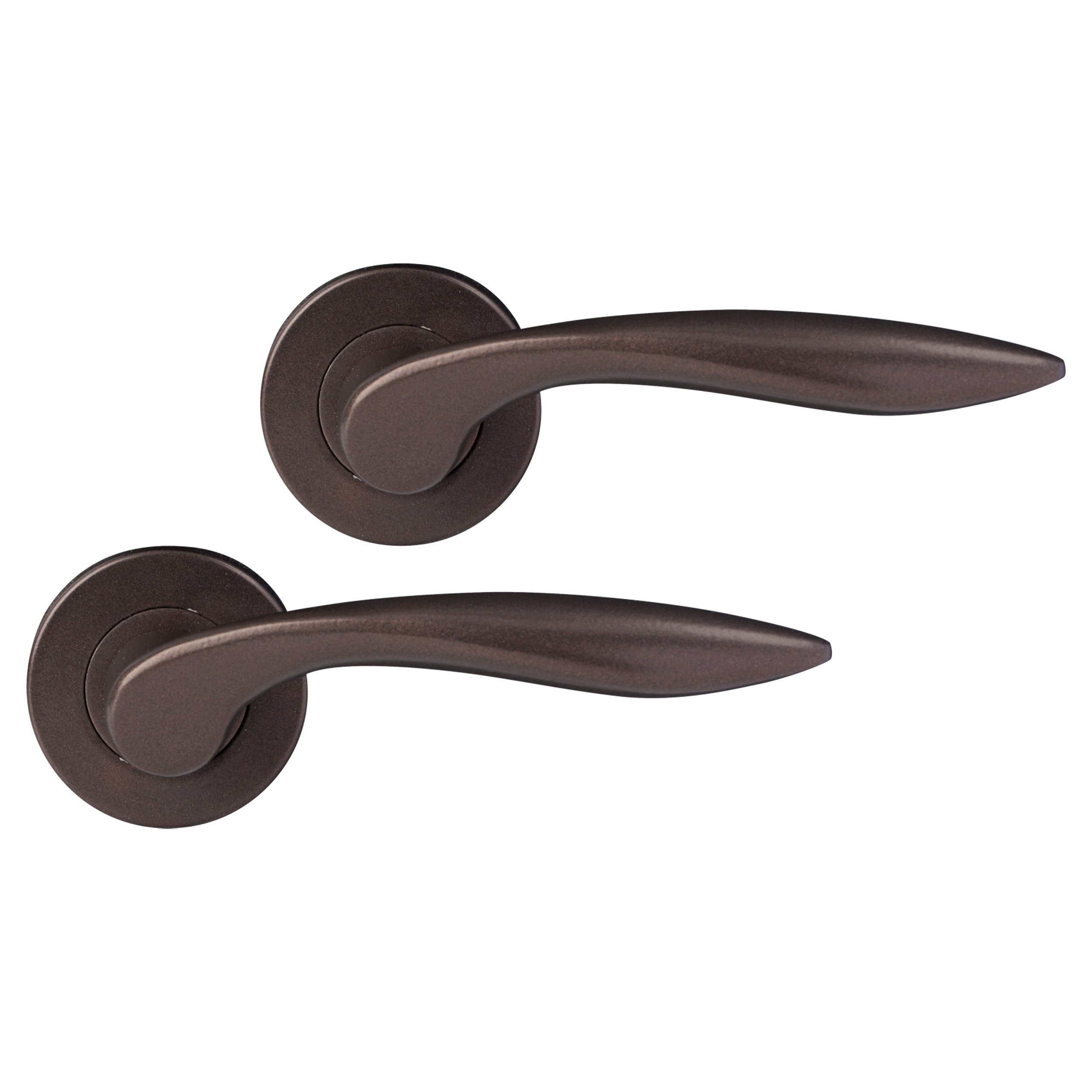 Differnz Groningen deurkruk Rond rozet - Blind - Brons