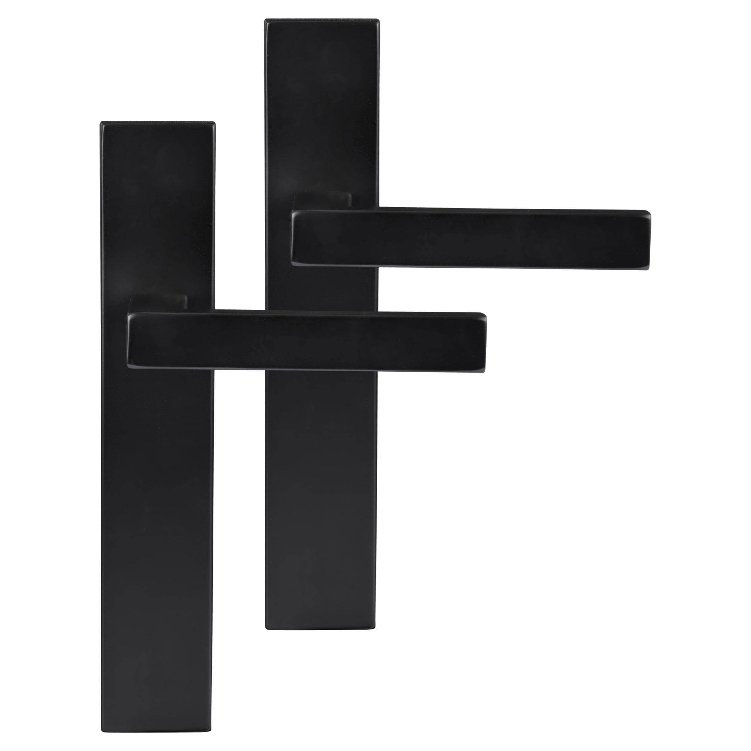 Differnz Tilburg deurkruk Rechthoek schild - Blind - Zwart