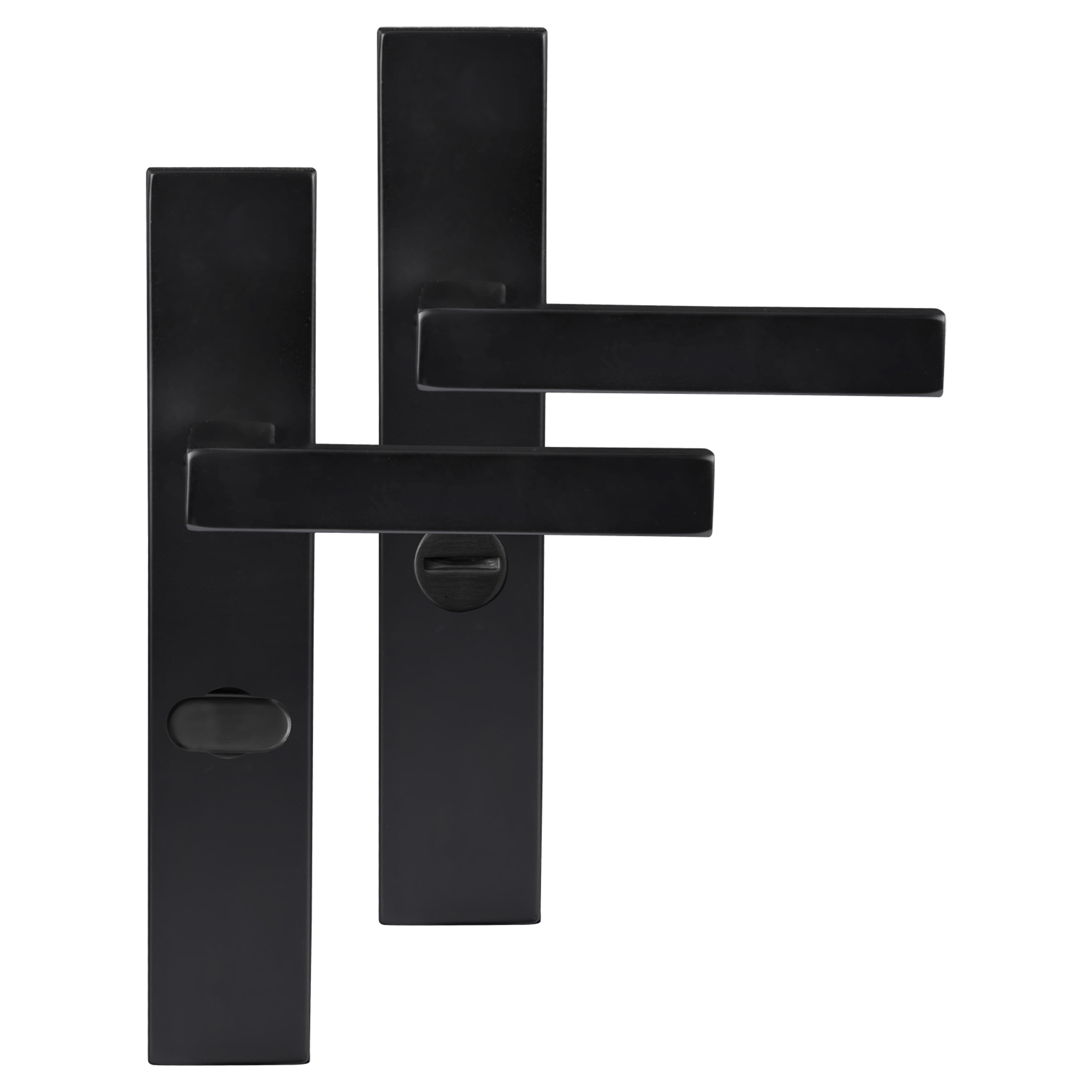 Differnz Tilburg deurkruk Rechthoek schild - Toilet - Zwart