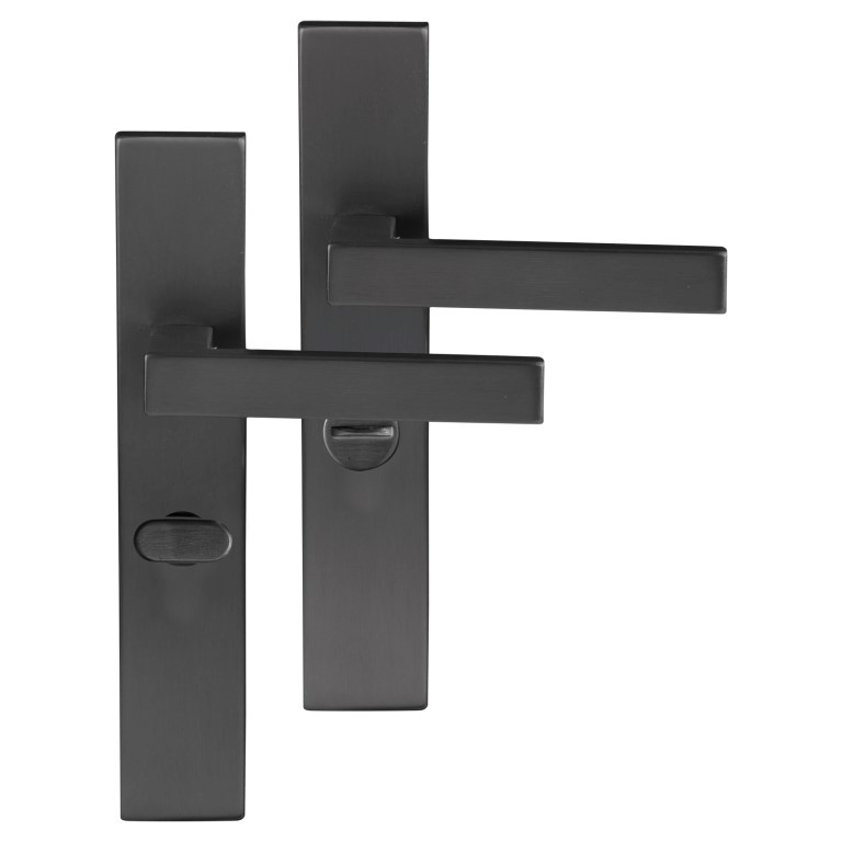 Differnz Tilburg deurkruk Rechthoek schild - Toilet - Gun metal