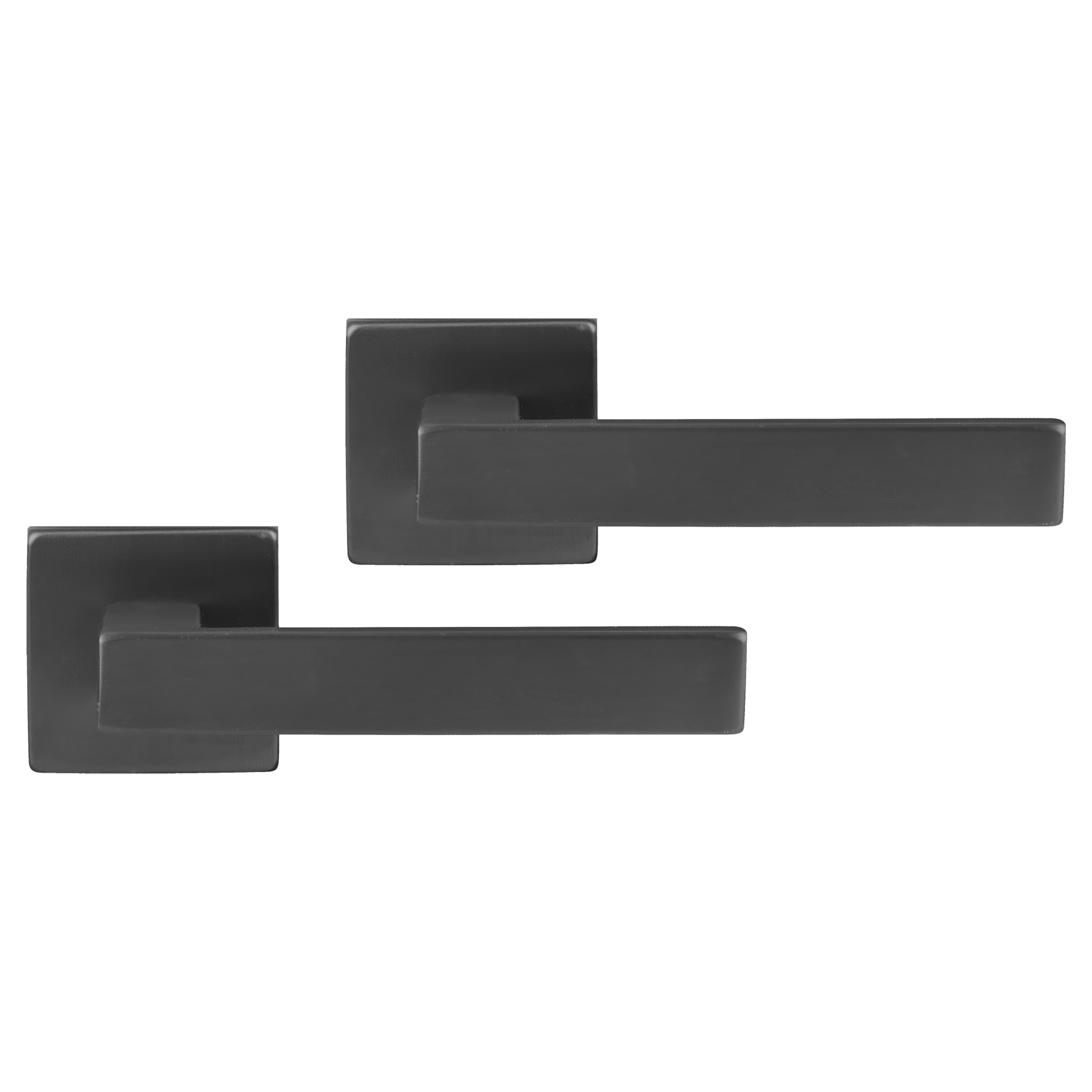 Differnz Tilburg deurkruk Vierkant rozet - Blind - Gun metal