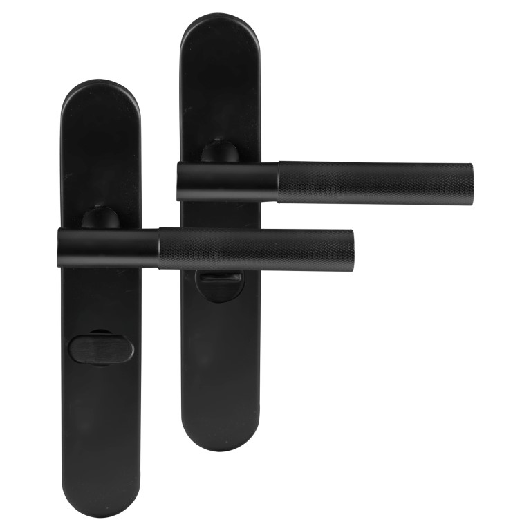 Differnz Utrecht deurkruk Ovaal schild - Toilet - Zwart