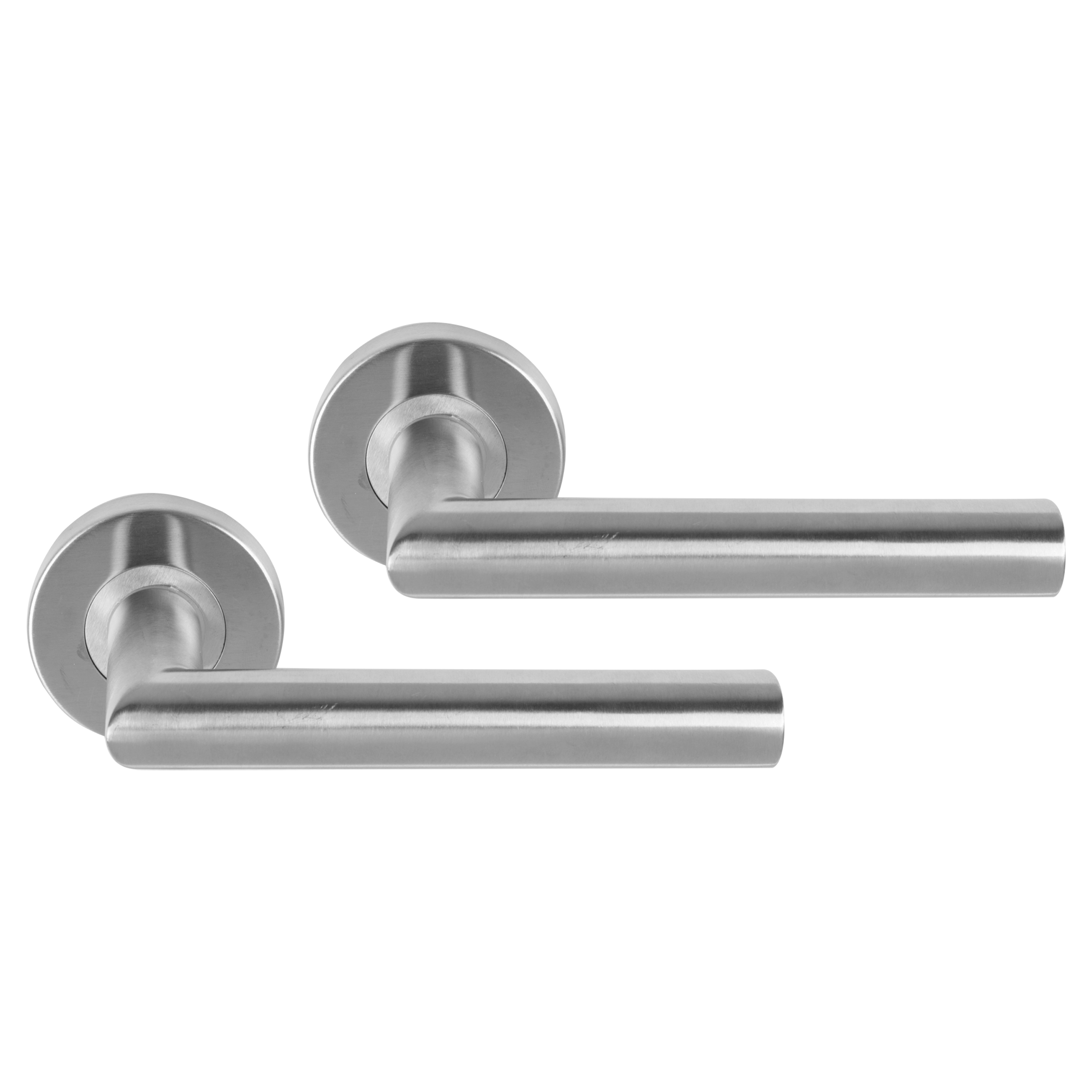 Differnz Essence deurkruk Recht rond rozet - Blind - Mat chroom