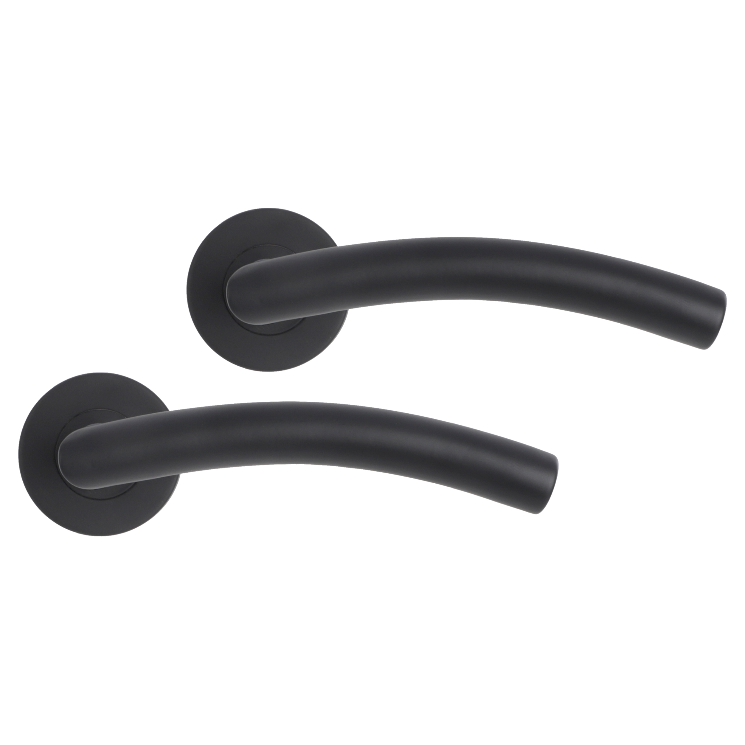 Differnz Essence deurkruk Boog rond rozet - Blind - Zwart