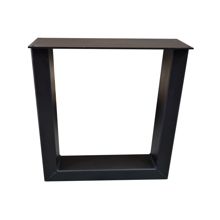 Bankpoot U Zwart - HxB: 40x37 cm - Koker: 8x4 cm